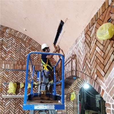 Taitone Reclaimed Red Brick Tiles at The Mews Restaurant in Macao