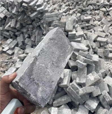 Gray handmade old brick