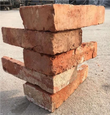 antique red corner brick